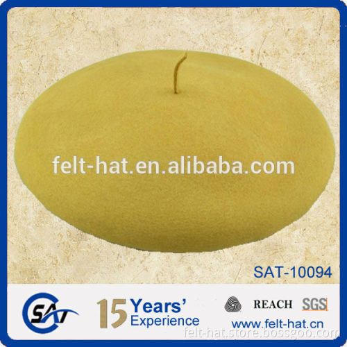fashion yellow wool felt ivy hat